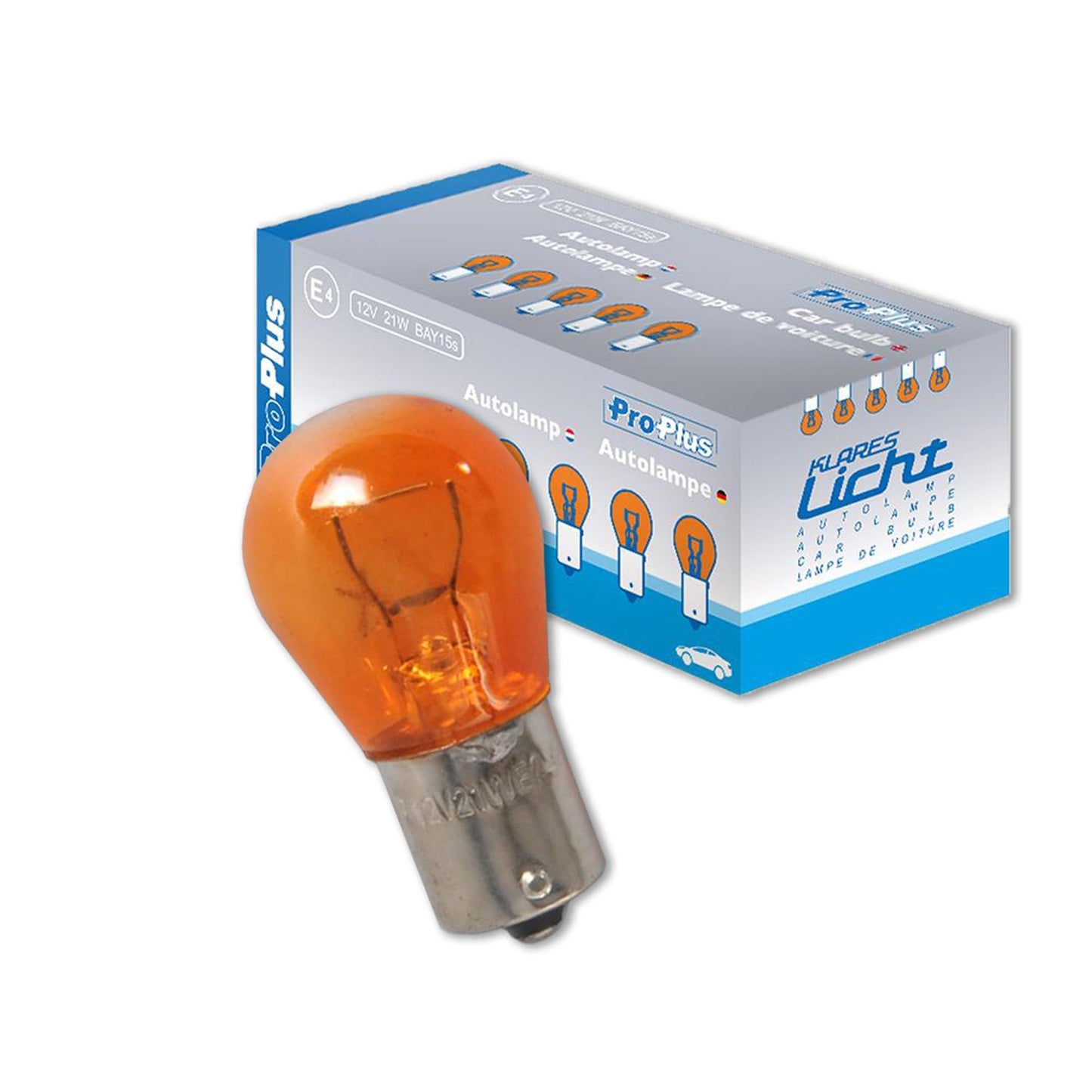 10x Autolampe 12V 21W BA15s orange - TMN-shop.de