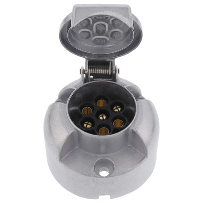 7-polige Anhänger-Steckdose Metall 12V rund - TMN-shop.de