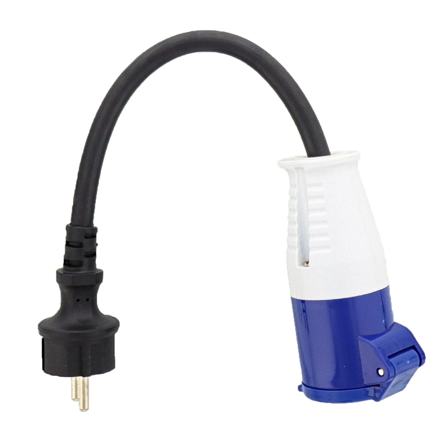 Adapterkabel CEE-Kupplung auf Schuko-Stecker 0,35m 3x2,5mm² H07RNG 230V IP44 - TMN-shop.de