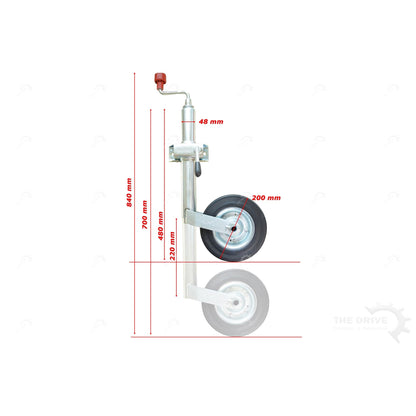 AL-KO Stützrad Compact 150 kg Stahlfelge, Vollgummi mit Klemmhalter - TMN-shop.de