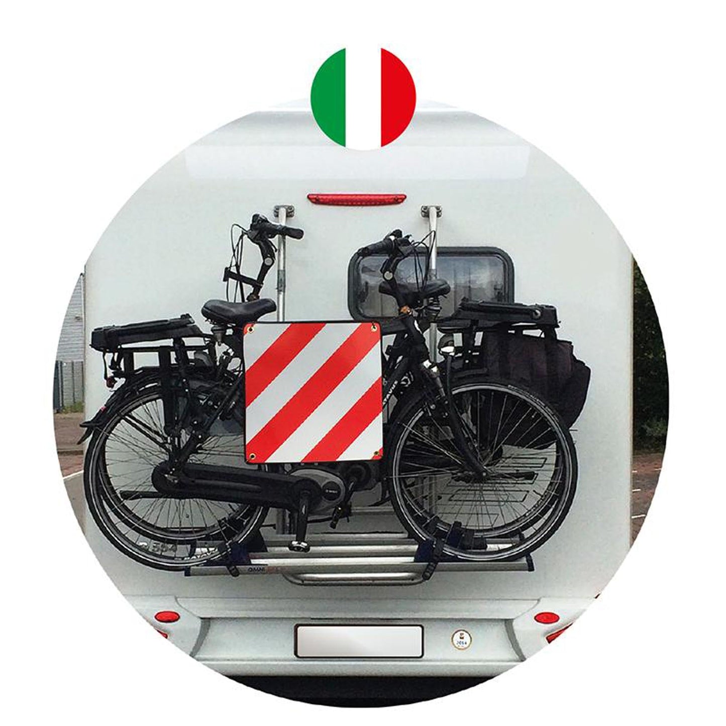 Alu-Warntafel 50x50cm für Italien/Spanien 2 in 1 - TMN-shop.de