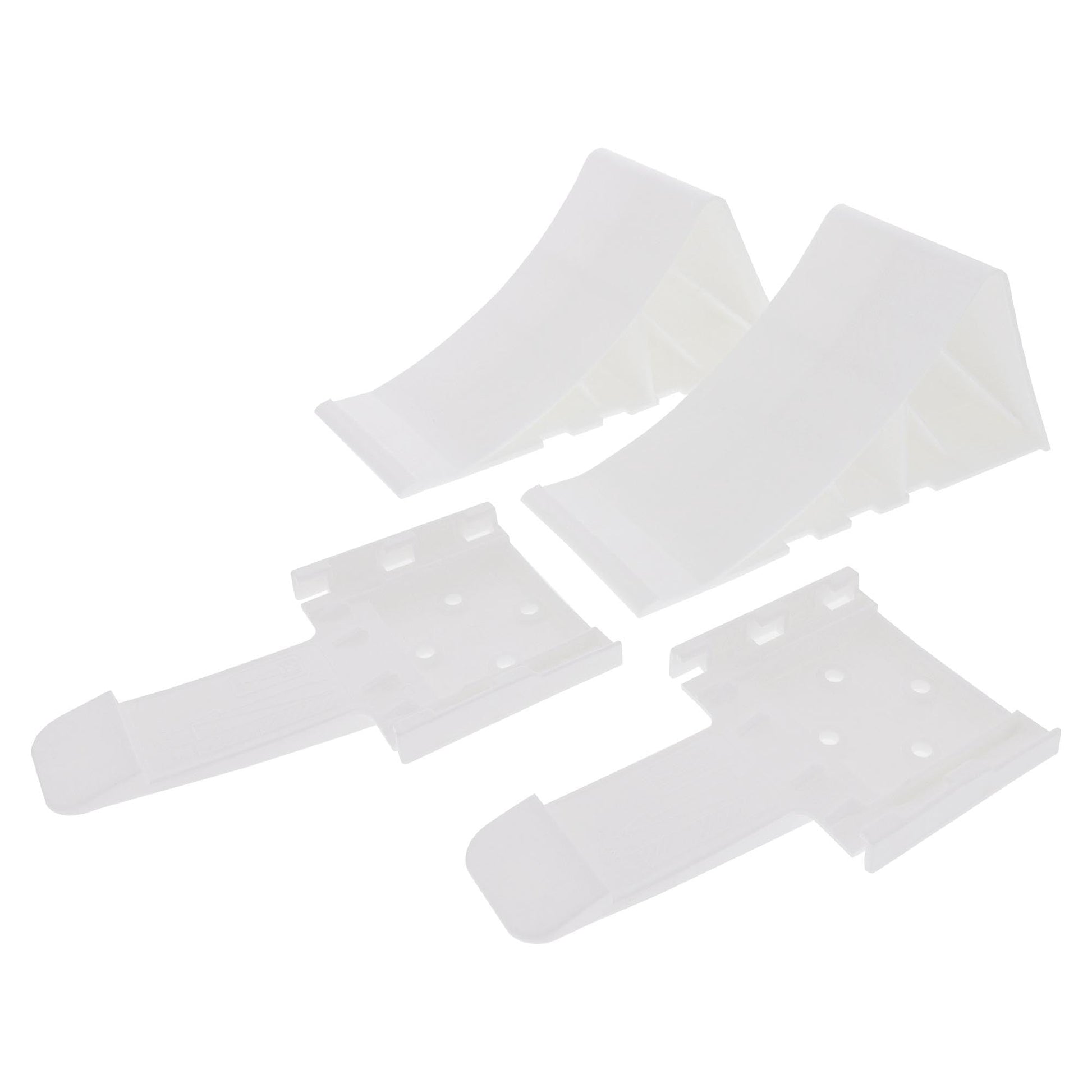 Anhänger SET No.2 HD (1 Stützrad, 2 Keile[WEISS], 2 Stützen, 3 Klemmhalter) - TMN-shop.de