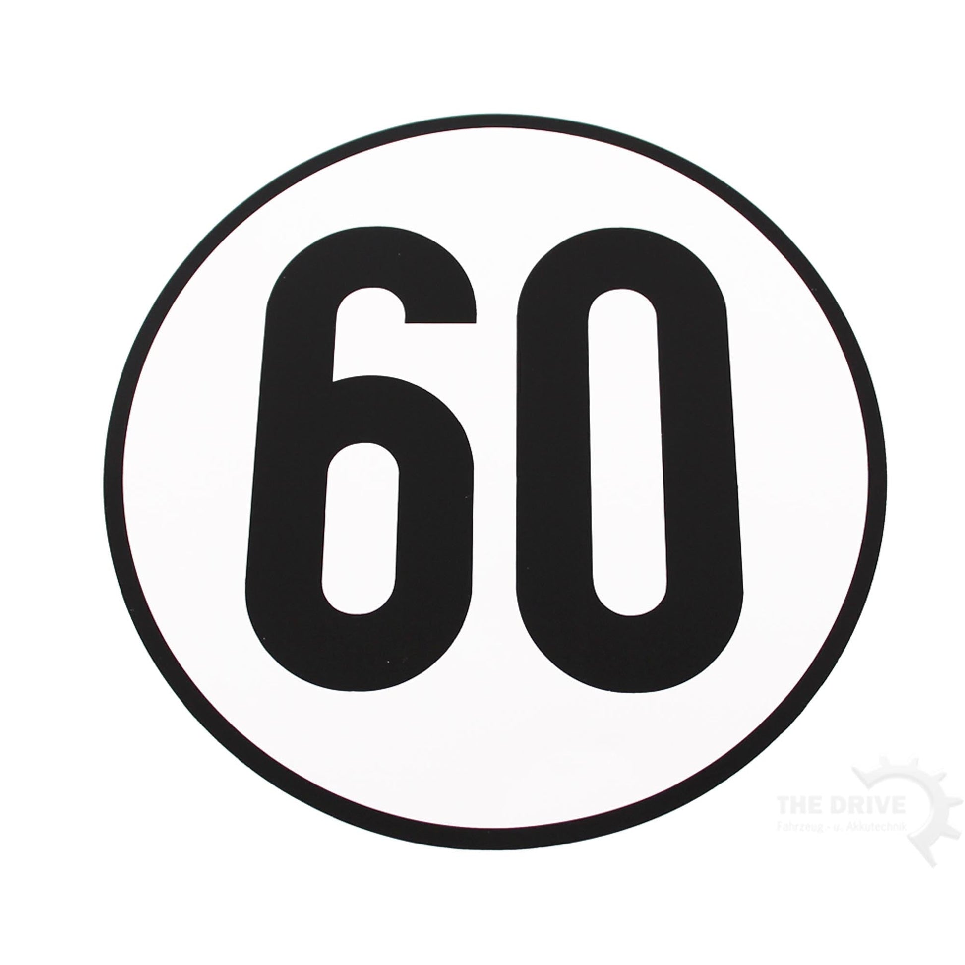 Geschwindigkeitsschild Ø200mm zum Kleben 60 km/h - TMN-shop.de
