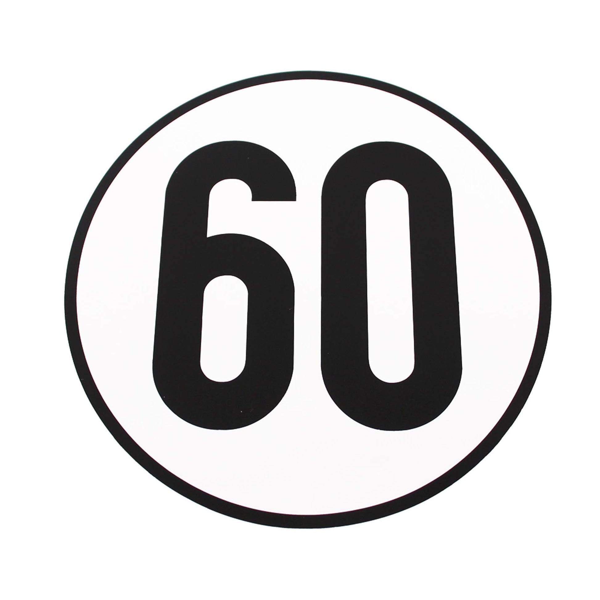 Geschwindigkeitsschild Ø200mm zum Kleben 60 km/h - TMN-shop.de