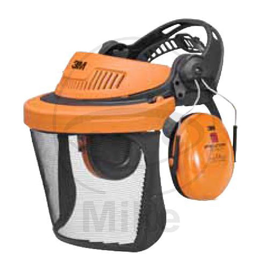 Gesichts- und Gehörschutz G500 orange mit Netzvisier - TMN-shop.de