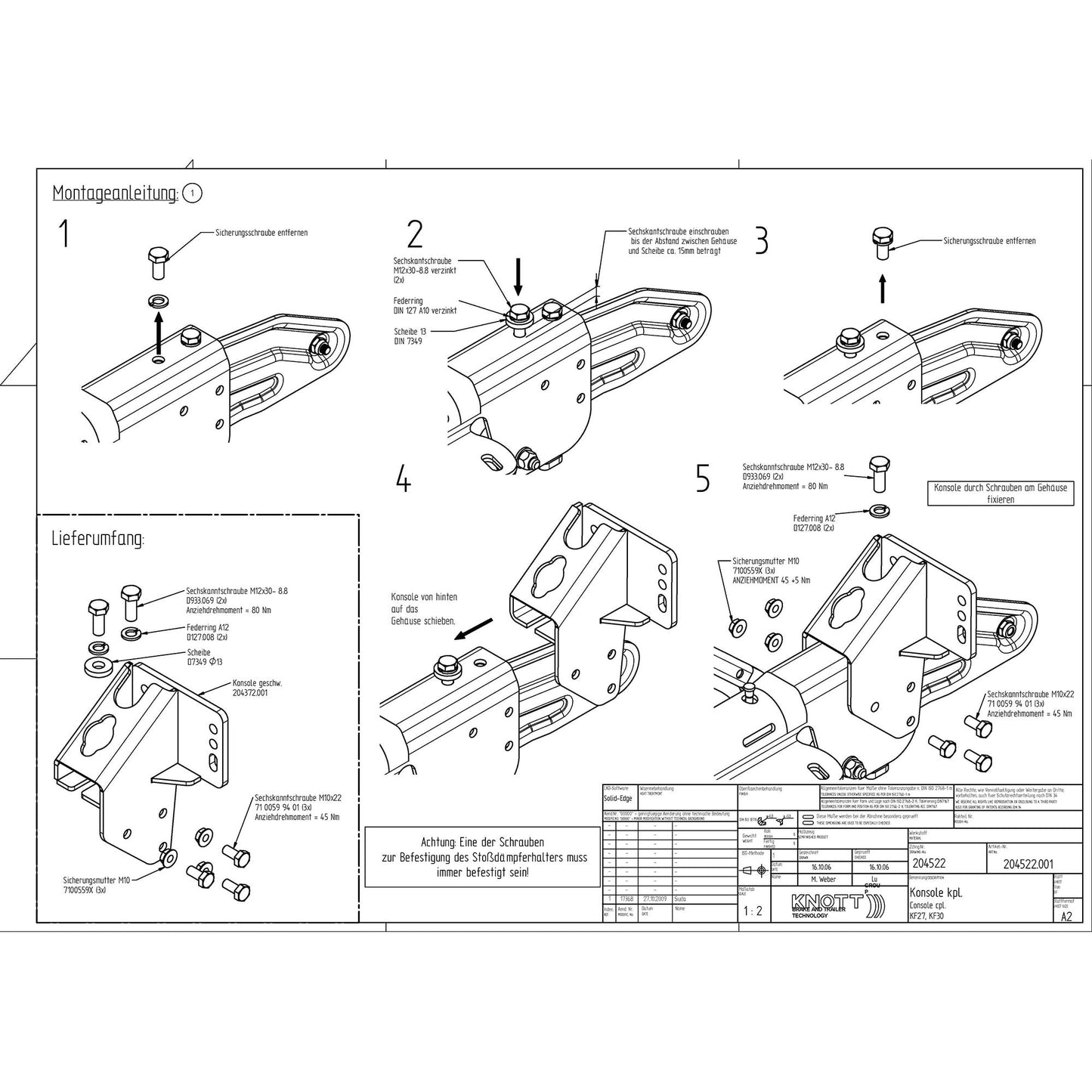 Knott Stützrad-Konsole KF27 - KF30 verstärkt schraubbar - TMN-shop.de