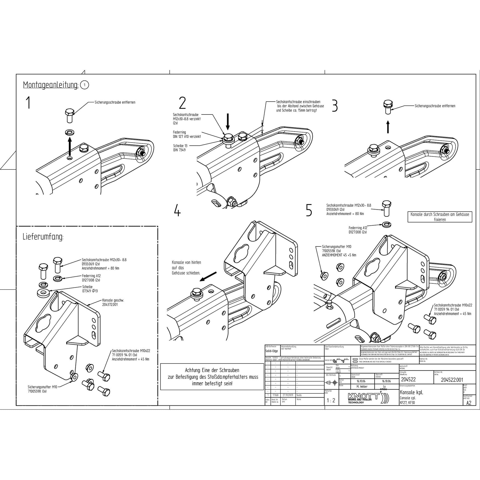 Knott Stützrad-Konsole KF27 - KF30 verstärkt schraubbar - TMN-shop.de