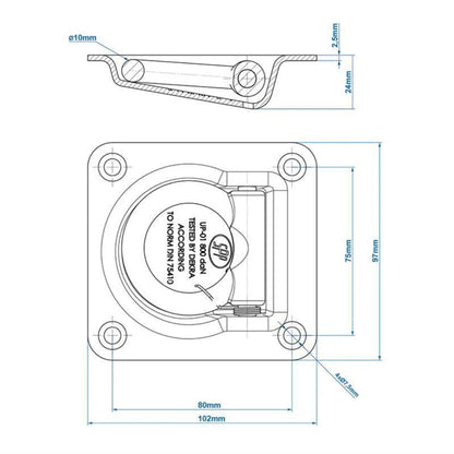 SPP Zurrmulde + Gegenplatte einfach mit Federöse - TMN-shop.de