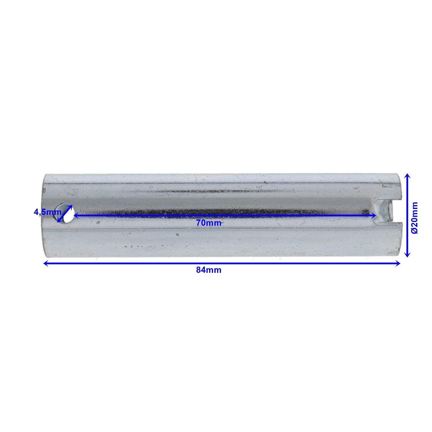 Stützrad-Achse L-84mm / Ø20mm, verzinkt - TMN-shop.de