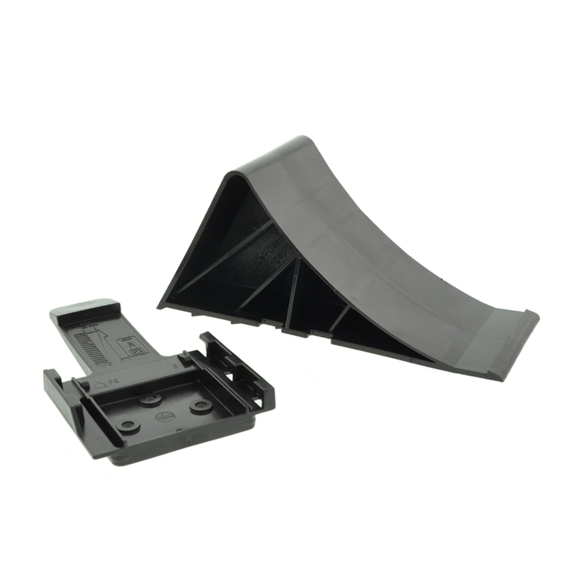 Unterlegkeil Bremskeil Schwarz mit Klipp-Halter - TMN-shop.de